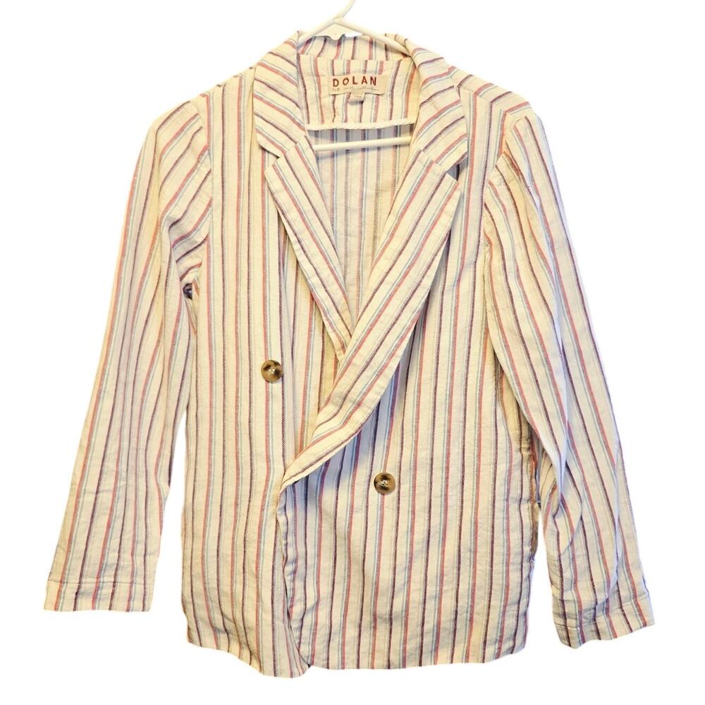 Anthropologie Dolan linen blend striped blazer jacket size small